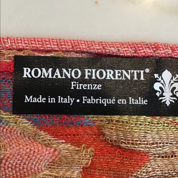 Women’s Romano Fiorenti multi- colored silk scarf - Picture 3 of 3